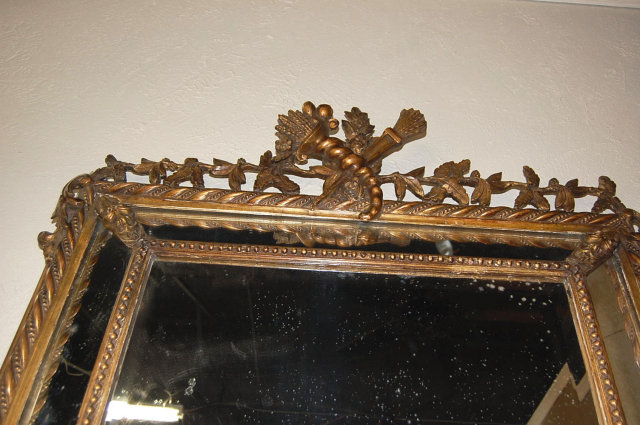 19th Century French Transitional Cushion Mirror