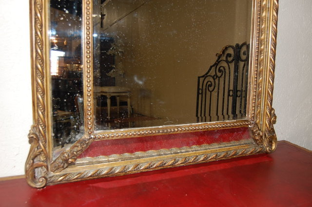 19th Century French Transitional Cushion Mirror