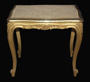 French Giltwood Caned Stool