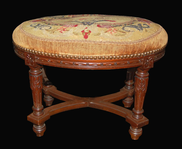 French Louis XVI Needlepoint Stool