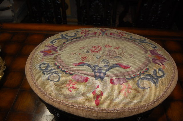 French Louis XVI Needlepoint Stool