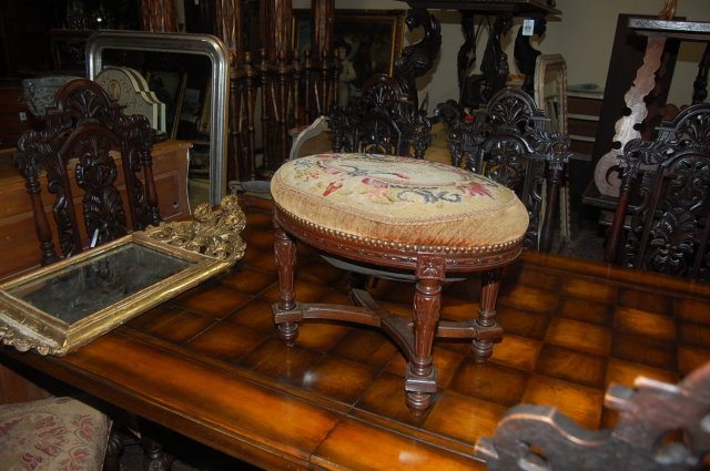 French Louis XVI Needlepoint Stool