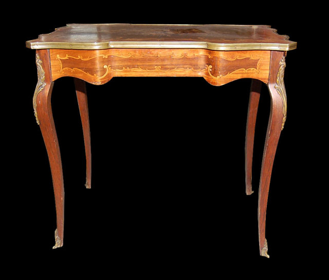 French Marquetry Inlaid Table