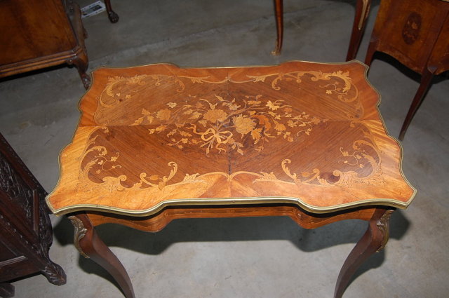 French Marquetry Inlaid Table