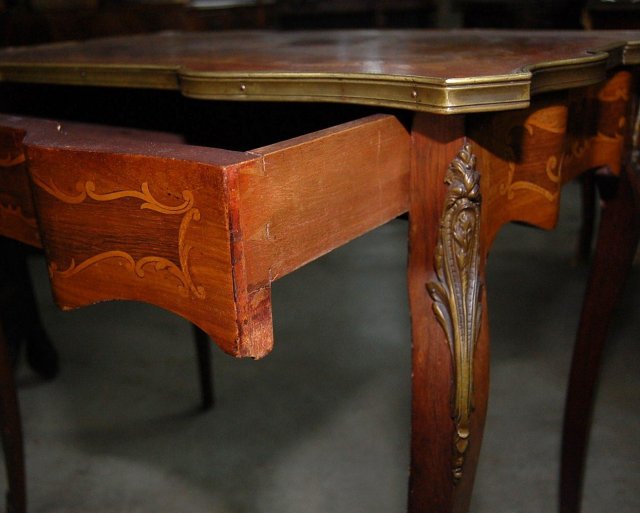 French Marquetry Inlaid Table