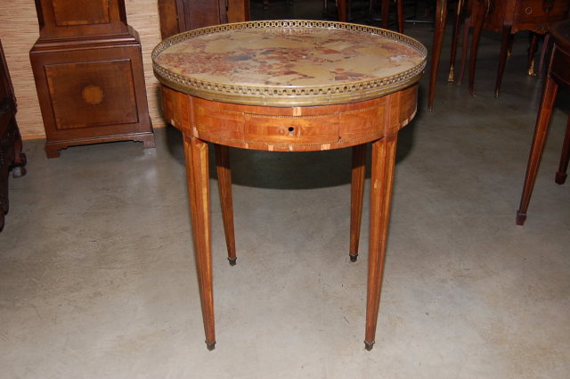 French Bouillotte Inlaid Table