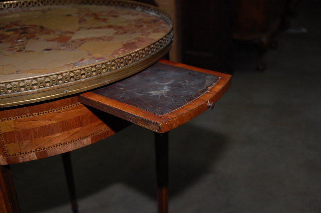French Bouillotte Inlaid Table