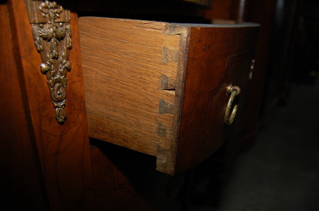Pair French Inlaid Nightstands