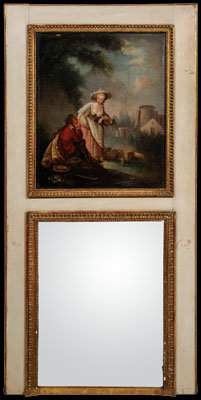 French Louis XVI Style Trumeau Mirror