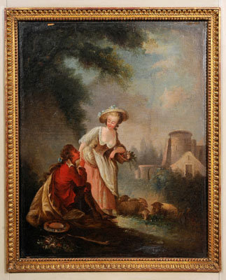 French Louis XVI Style Trumeau Mirror
