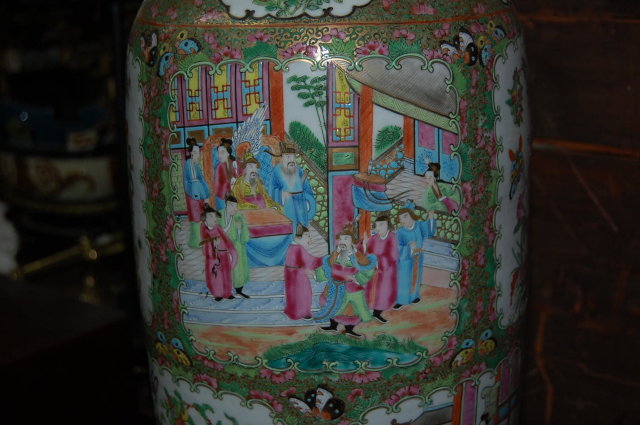 Pair of Rose Medallion Vases
