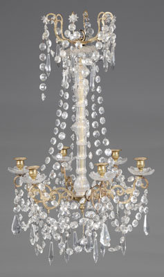 French Antique Gilt & Brass Chandelier