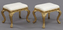 Pair Louis XV Style Gilt Wood Benches