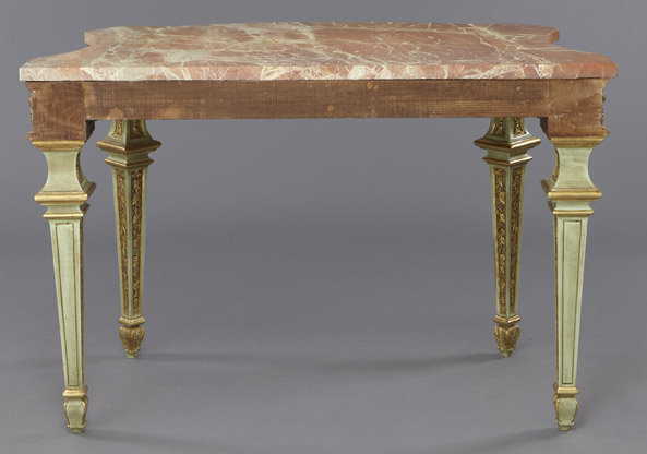 Louis XVI Style Polychrome & Giltwood Console