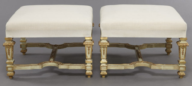 Pair Large French Louis XIV Style Benches