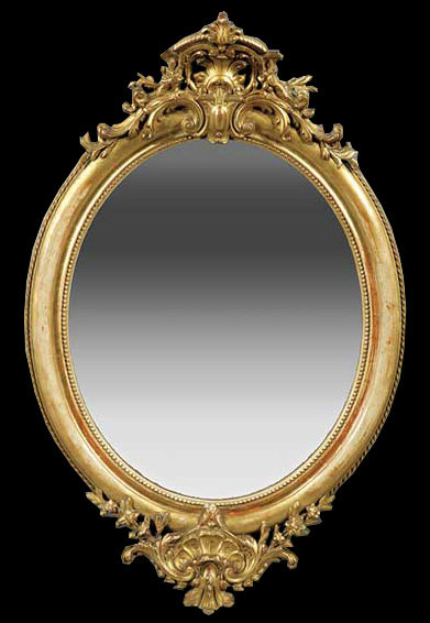French Louis XVI Oval Mirror