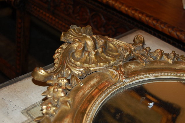 French Louis XVI Oval Mirror