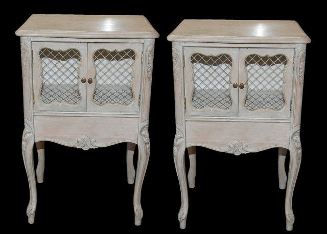 Pair Painted Cabinets