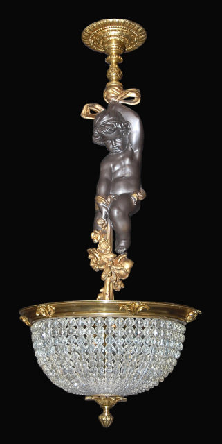 Crystal Cherub Chandelier