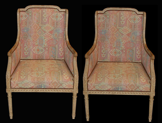 Pair Louis XVI Bergeres