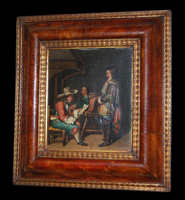 French Oil On Board Painting