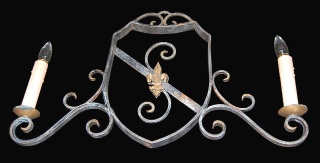 Whimsical French Iron Chandelier