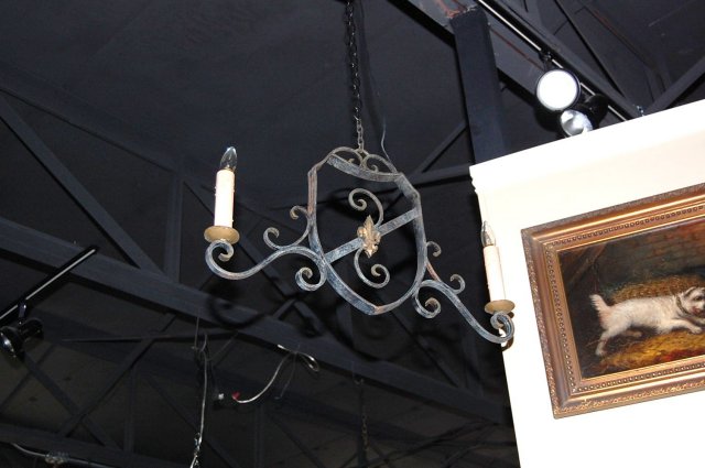 Whimsical French Iron Chandelier
