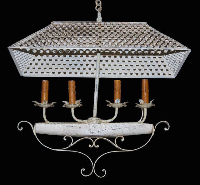 Unusual Iron Chandelier