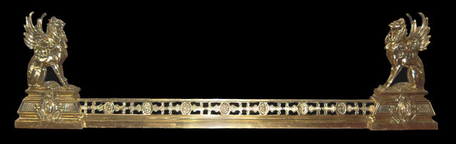 English Brass Fire Fender
