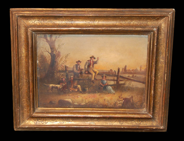 Small French Oil On Canvas