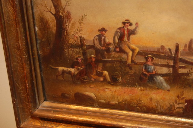 Small French Oil On Canvas
