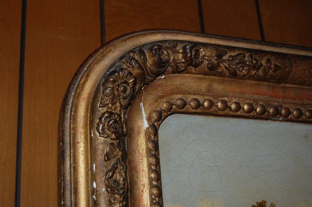 French Painting With Built In Clock
