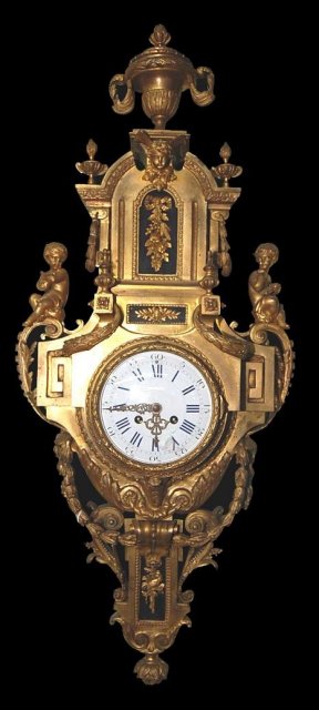 French Bronze Wall Clock