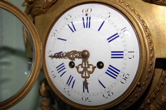 French Bronze Wall Clock