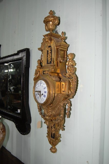 French Bronze Wall Clock