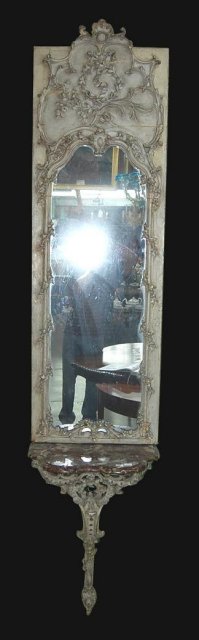Narrow French Console Mirror Set