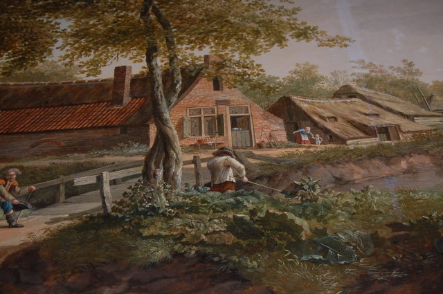 Large English Oil On Canvas