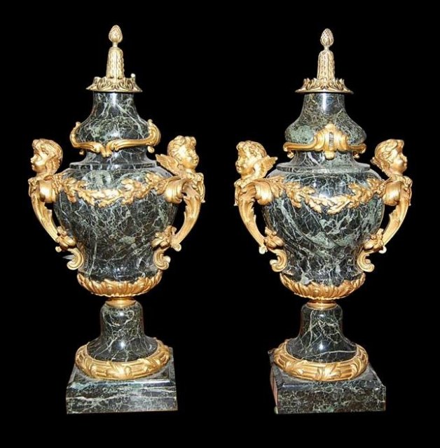 French Marble Cassolettes