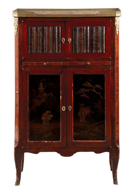 French Transitional Lacquered Cabinet