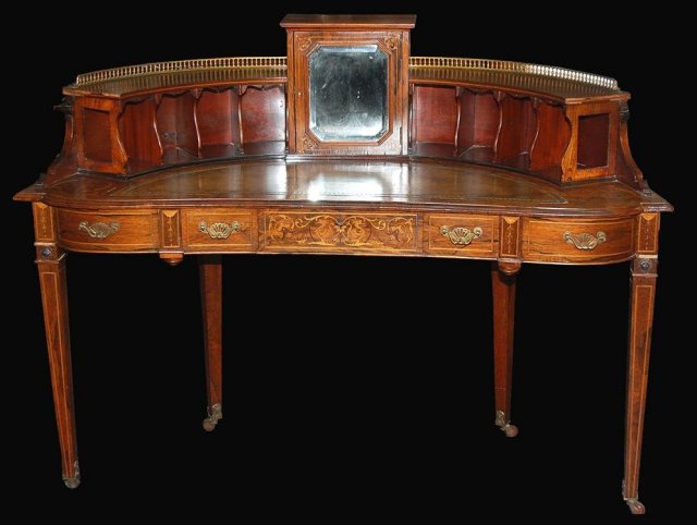 English Inlaid Vanity Desk