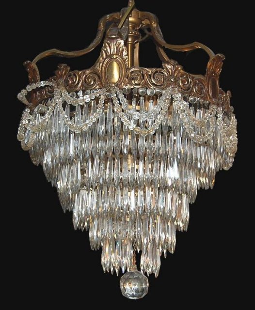 French Crystal Waterfall Chandelier