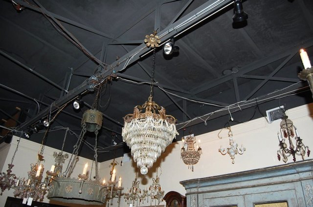 French Crystal Waterfall Chandelier