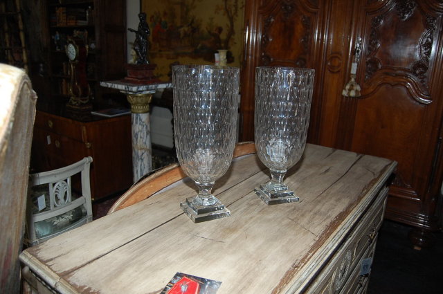 Pair of Crystal Vases
