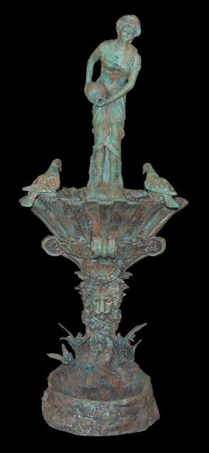 Patinated Bronze Lady Fountain