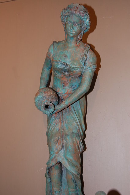 Patinated Bronze Lady Fountain