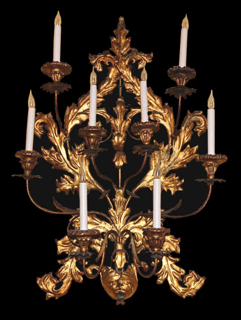 20th Century Tole & Metal Sconce