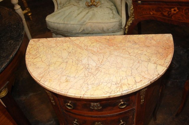 Pair French Parquetry Nightstands