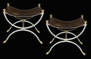 Pair of Tuscan Savonarola Benches