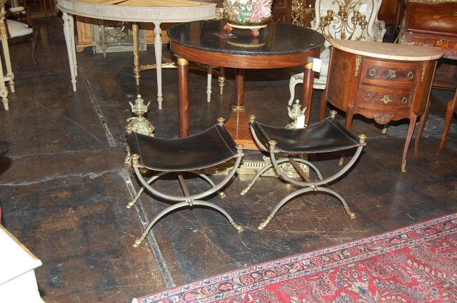Pair of Tuscan Savonarola Benches