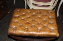 English Leather Tabouret Stool